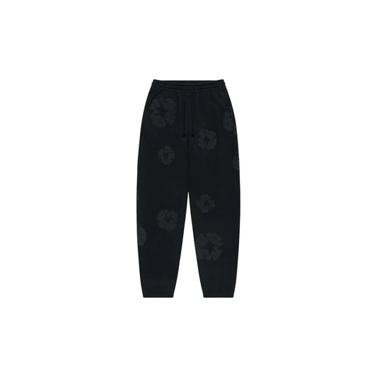 Denim Tears Cotton Wreath Sweatpants Black Monochrome